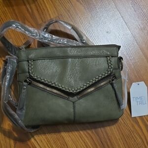 Time and Tru Olive Crossbody Bag